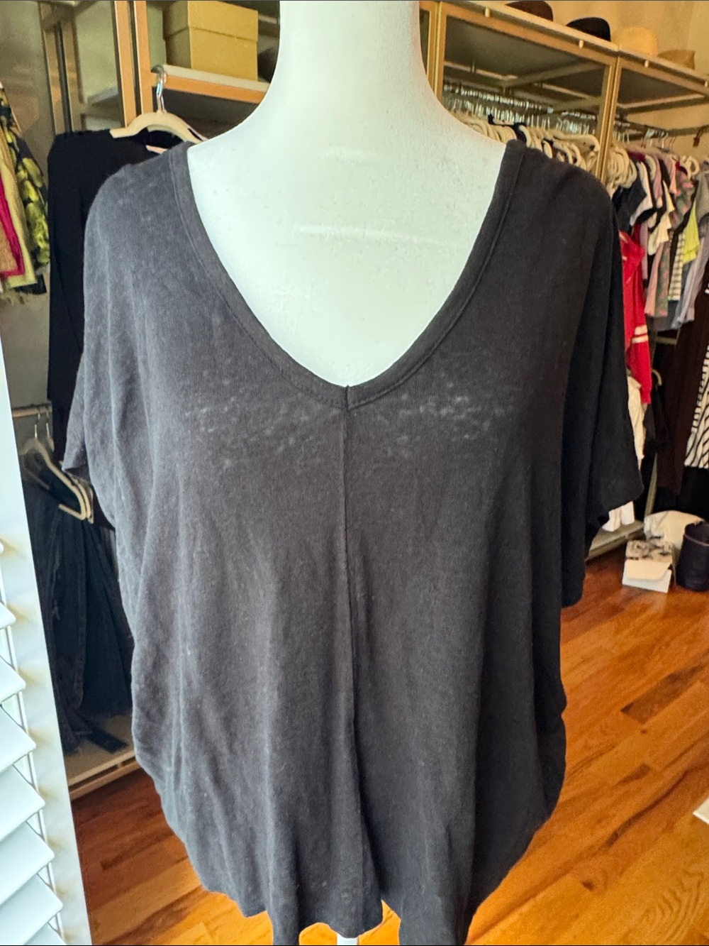 Chaser Charcoal V-Neck Short Sleeve Tee